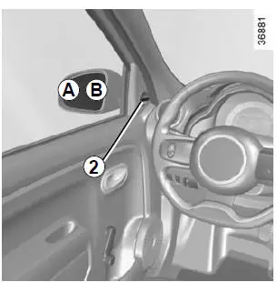 Met de hand verstelbare buitenspiegels