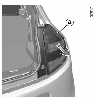 Lampen achter en zijkant: Vervangen van een lamp