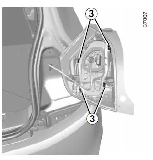 Lampen achter en zijkant: Vervangen van een lamp