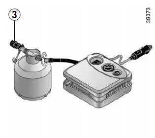Draaiende motor, parkeerrem vastgezet,
