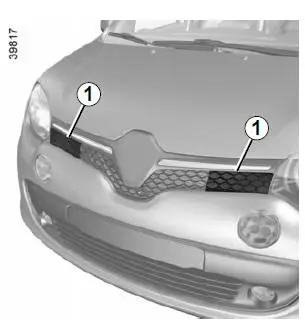 Vergrendeling van de motorkap