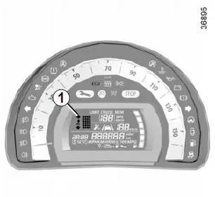 Indicatielampje voor overschakelen naar de volgende versnelling 1
